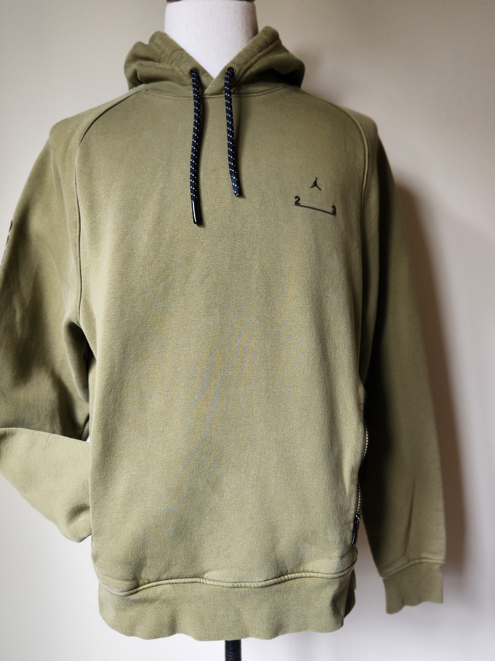 Jordan 23 Engineered Mens Fleece Pullover Hoodie Pilgrim Olive Green M